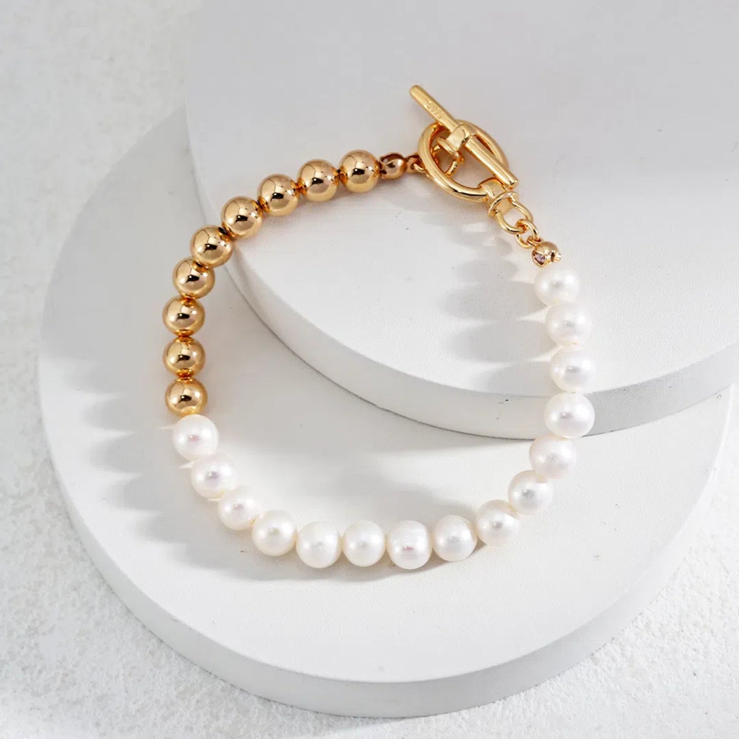 Pearl patchwork bracelet