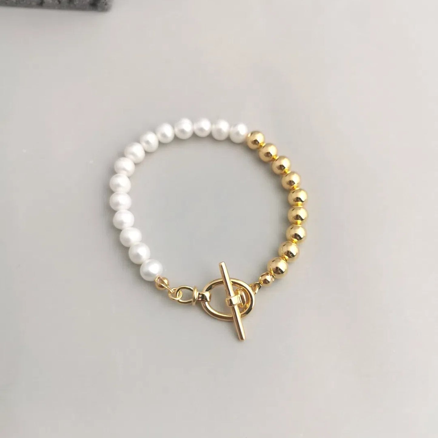 Pearl patchwork bracelet