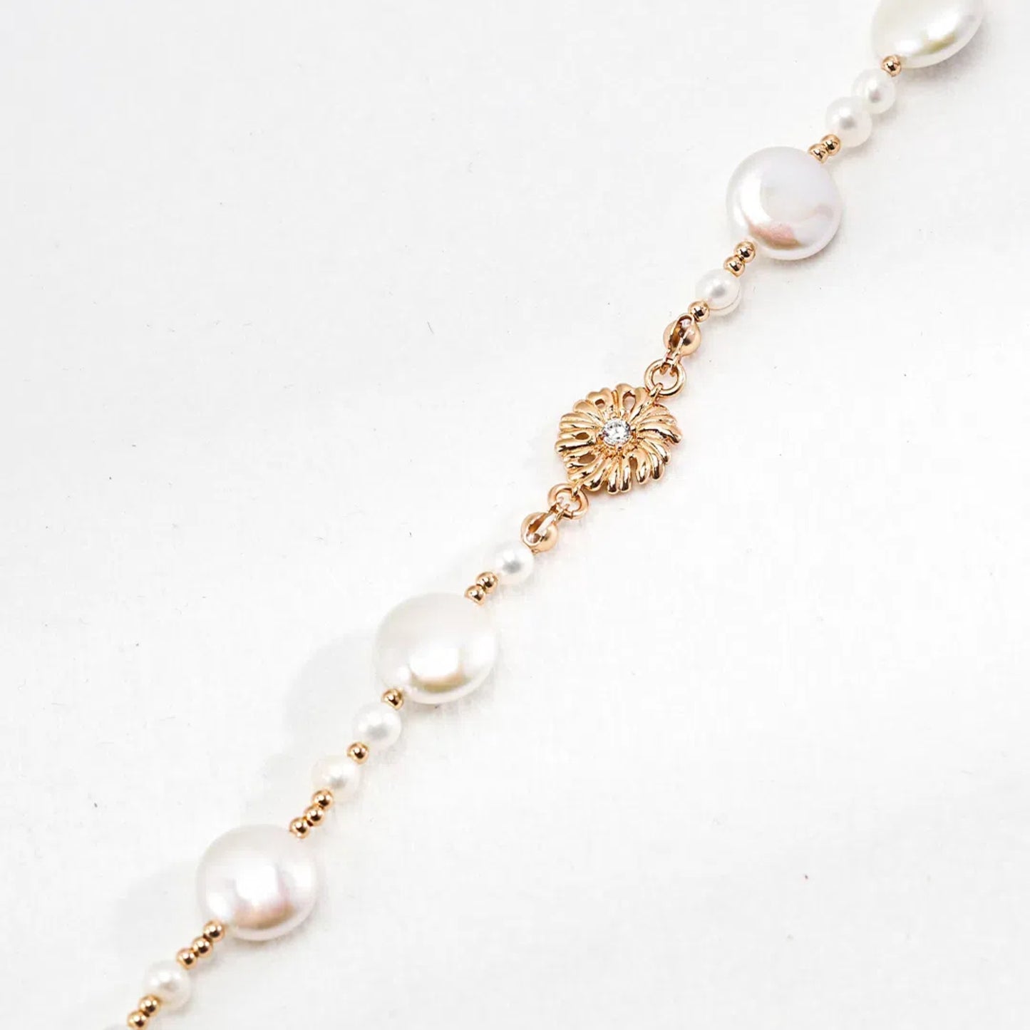 Blossom Series Sterling Silver Pearl Necklace