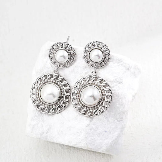 Shell bead earrings