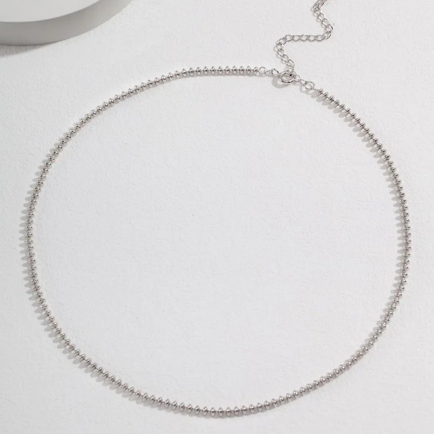 Sterling silver abacus bead necklace